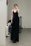OUDE WAAG knitted slim dresses OW-23SS-DS06 black